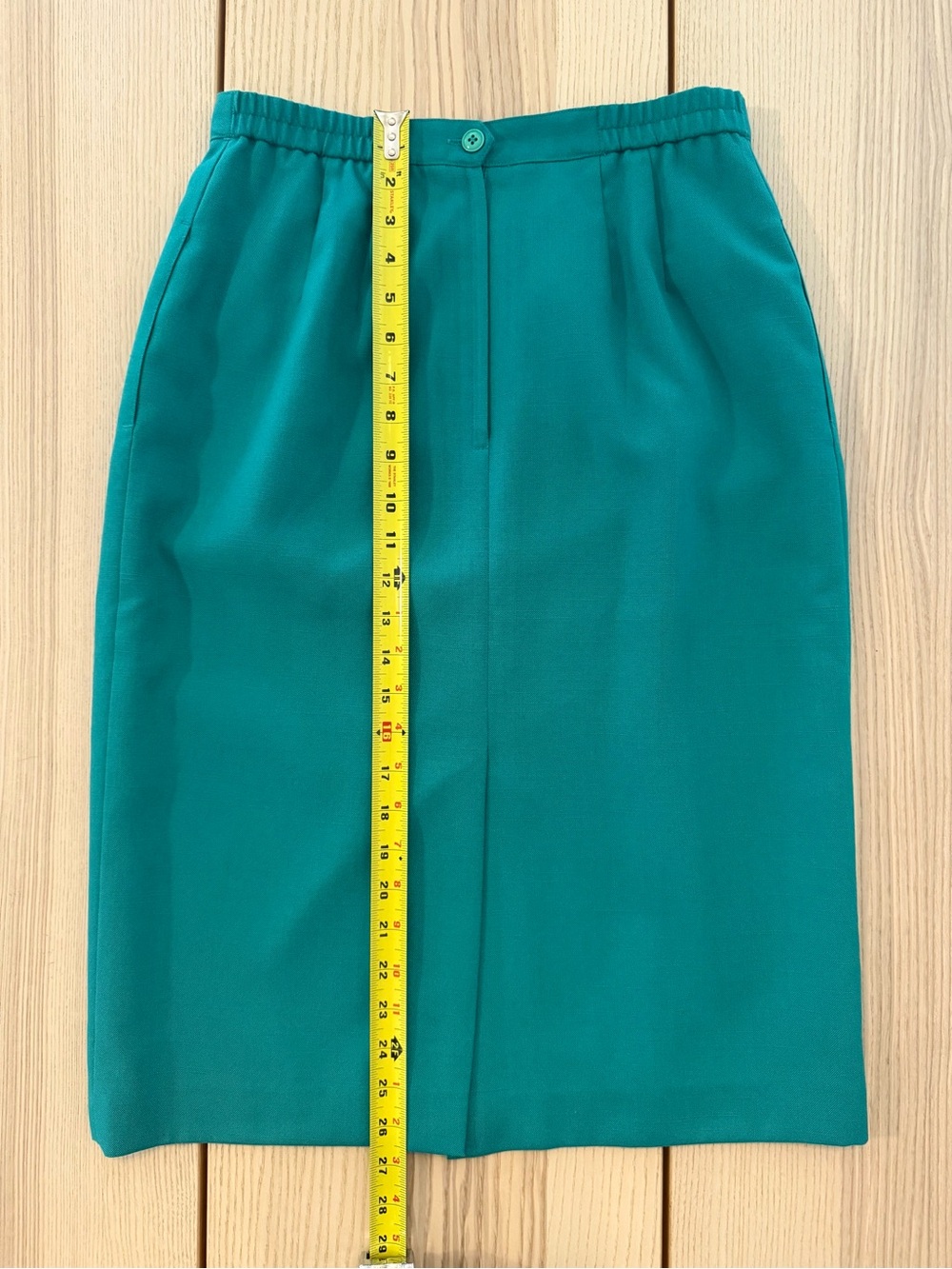 Vintage Kasper ASL Teal Skirt Suit Set Women’s 8 Peplum Career Office - Picture 7 of 13